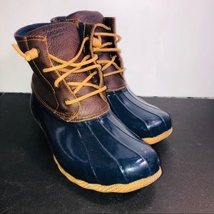 Sperry Saltwater Leather & Rubber Duck Boots
